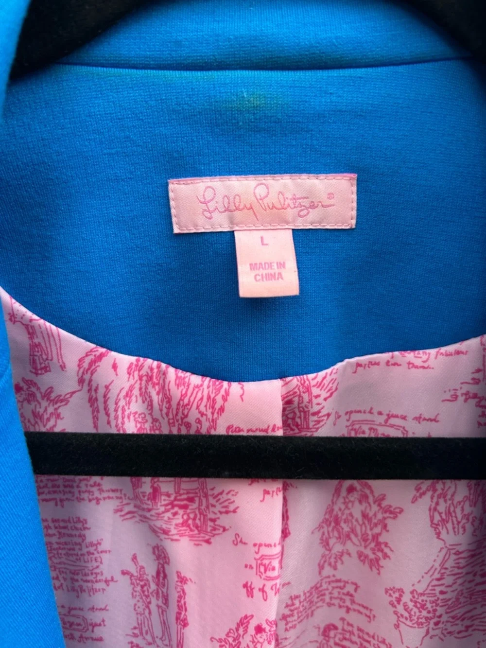 Lilly Pulitzer Vibrant Blue Blazer, Large - Picture 9 of 10